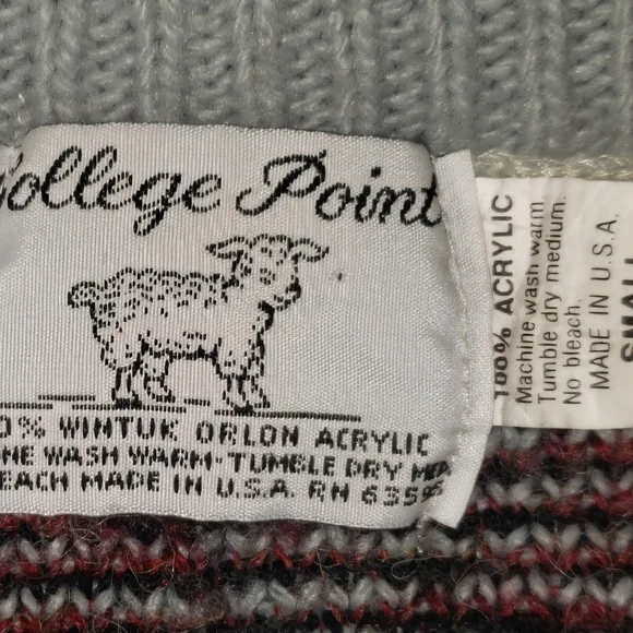 Vintage 1980s College Point Acrylic Sweater Southwestern Design Size Small (A3) - Picture 3 of 5